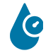 Illustration af bloddråbe med tryksymbol