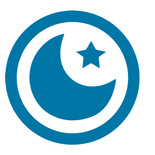 Illustration af måne og stjerne