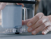 Fjernelse af luft fra AquaClean-filteret