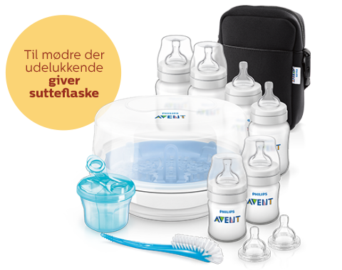 De vigtigste ting til madning med sutteflaske: Sutteflasker, dampsteriliseringsapparat, Philips Avent