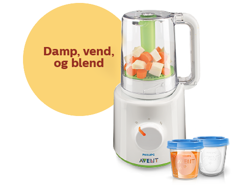 Philips Avent 2-i1-foodprocessor til sund babymad