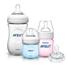 Udvalg af Philips Avent Natural-sutteflasker