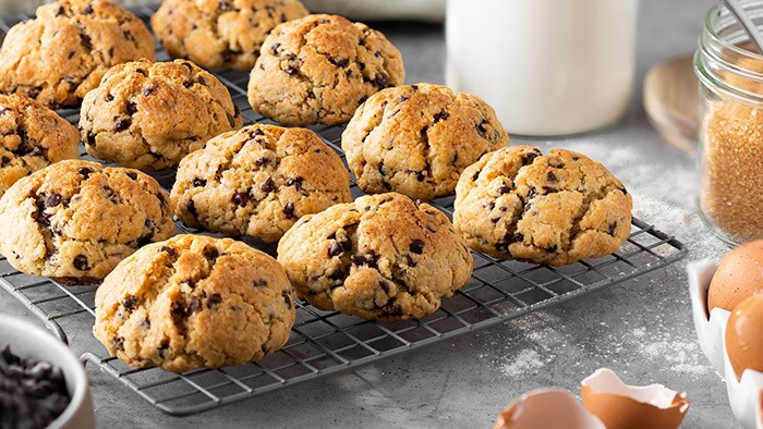 Cookies med chokoladestykker