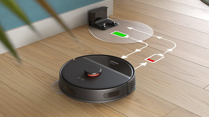 Videominiature med vejledning til opsætning af robotten og stationen (XU3000)