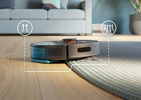 Vibrerende moppe fjerner fodaftryk skånsomt og effektivt, XV7100