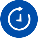 ikon for tidsbesparende