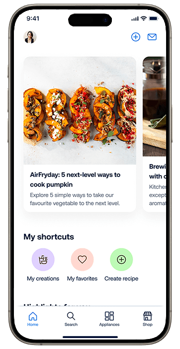 Smartphone med personlig HomeID-startsk&aelig;rm